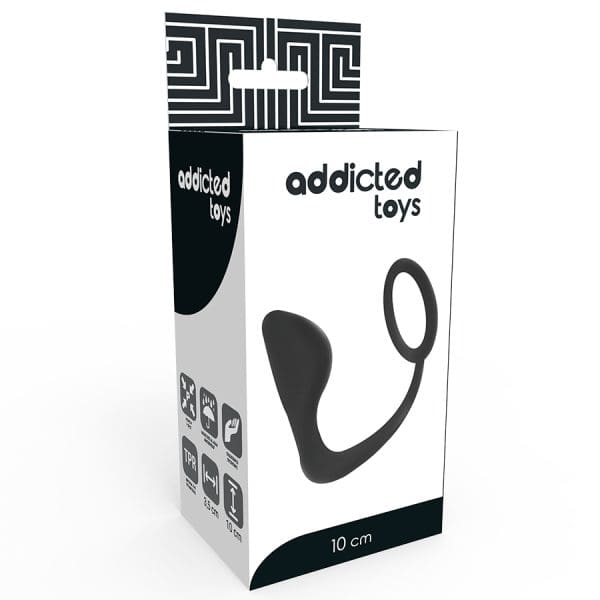 ADDICTED TOYS - ANAL PLUG WITH BLACK PENIS RING 4